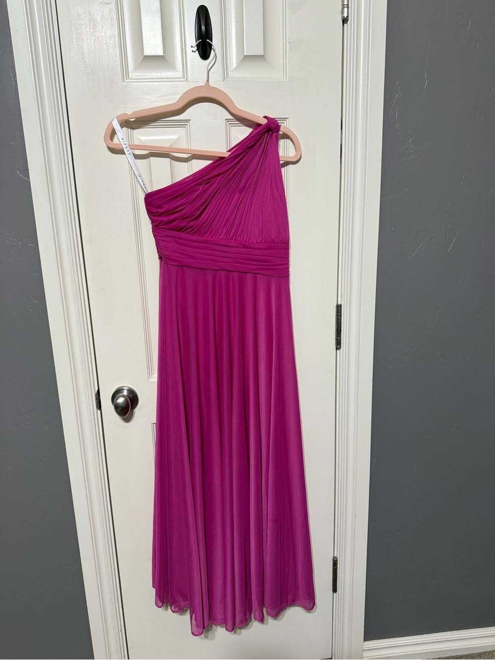 Azazie Magenta One-Shoulder Junior Girls Dress